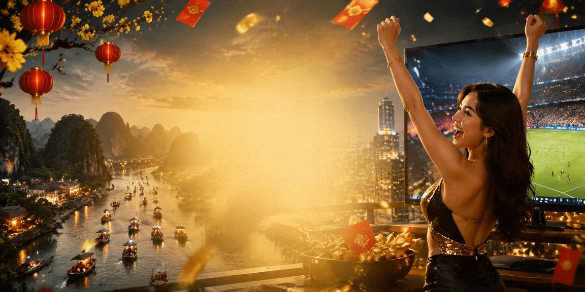 Phong bì đỏ và đèn lồng may mắn tại lễ hội Ninh Bình gợi nhớ không khí nhận thưởng